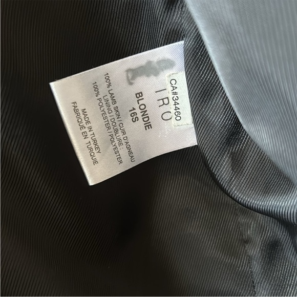 IRO Blondie Studded Leather Jacket Grey - Picture 3 of 16